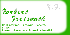 norbert freismuth business card